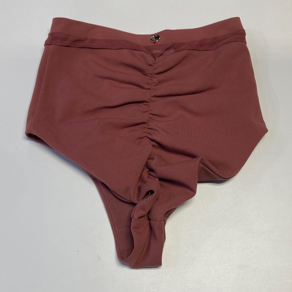 Elegant Ruched Pole Bottom - Rose blushy color